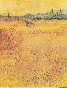 Vincent Van Gogh Wheat field with View of Arles Sweden oil painting artist
